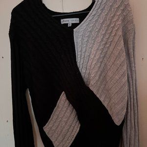 Black and gray Absolutely Famous sweater